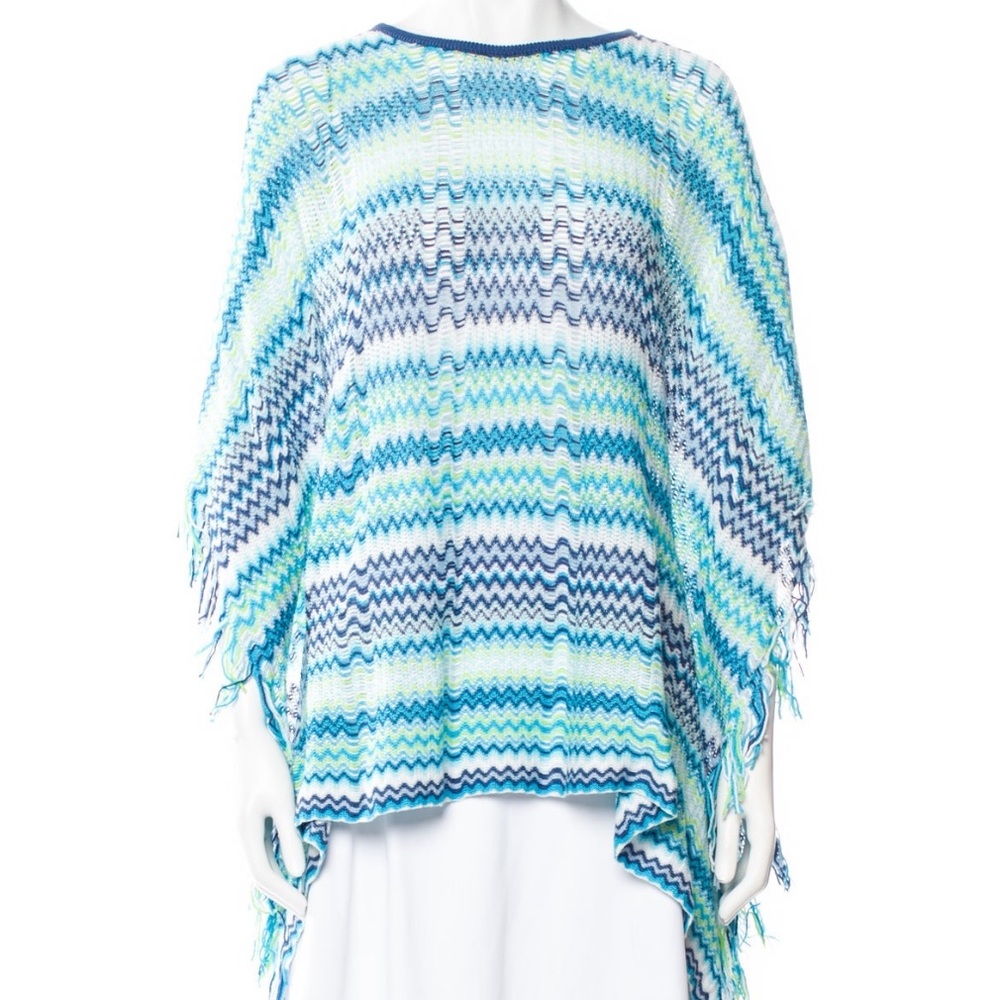 Missoni Blue and Green Zigzag Sweater